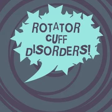 Word writing text Rotator Cuff Disorders. Business concept for tissues in the Stock Illustration