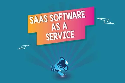 Word writing text Saas Software As A Service. Business concept for the use of 스톡 일러스트