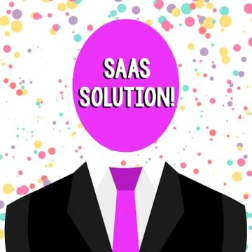 Word writing text Saas Solution. Business concept for software delivery method Stock Illustration