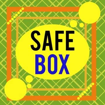 Word writing text Safe Box. Business concept for A small structure where you can 库存插图