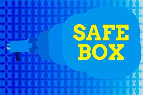 Word writing text Safe Box. Business concept for a metal deposit locker where イラスト素材
