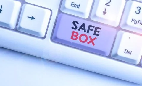 Word writing text Safe Box. Business concept for A small structure where you can Stock Photos