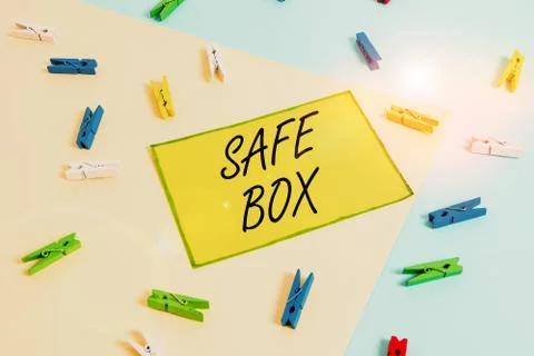 Word writing text Safe Box. Business concept for A small structure where you can 스톡 사진