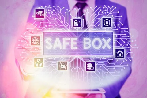 Word writing text Safe Box. Business concept for A small structure where you can 스톡 사진