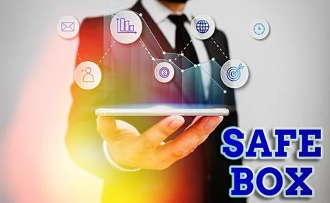 Word writing text Safe Box. Business concept for A small structure where you can 스톡 사진