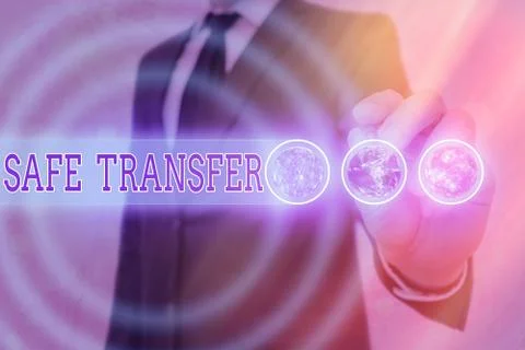 Word writing text Safe Transfer. Business concept for transmitting the patient Stock Photos