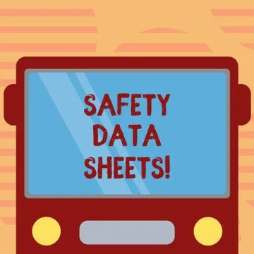 Word writing text Safety Data Sheets. Business concept for document lists Stock Illustration