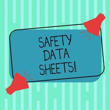 Word writing text Safety Data Sheets. Business concept for document lists Stock Illustration