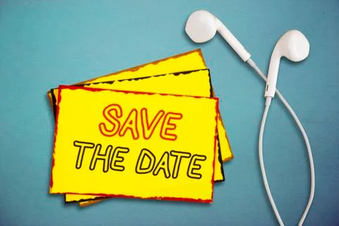 Word writing text Save The Date. Business concept for Systematized events Stock Photos