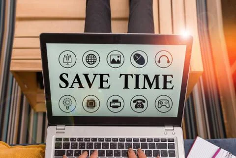 Word writing text Save Time. Business concept for to do something more Foto stock