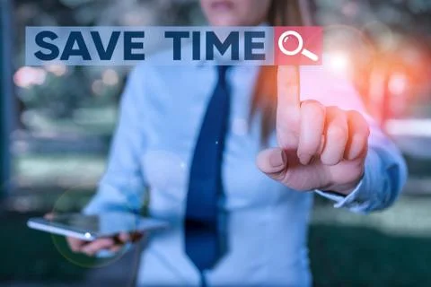 Word writing text Save Time. Business concept for to do something more 库存照片