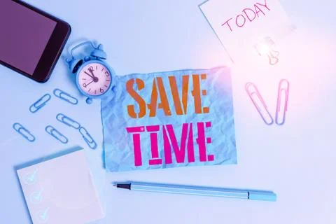 Word writing text Save Time. Business concept for to do something more Foto stock