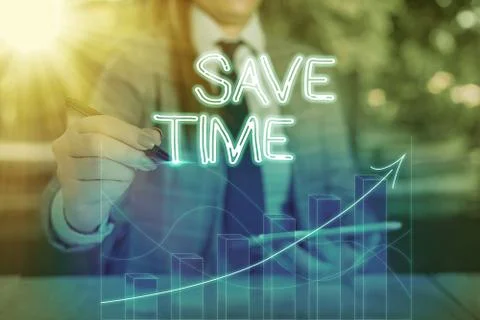 Word writing text Save Time. Business concept for to do something more Foto stock