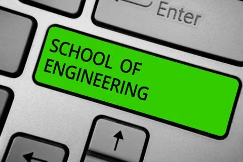 Word writing text School Of Engineering. Business concept for college to stud Stock Illustration