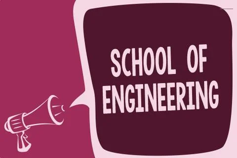 Word writing text School Of Engineering. Business concept for college to stud イラスト素材