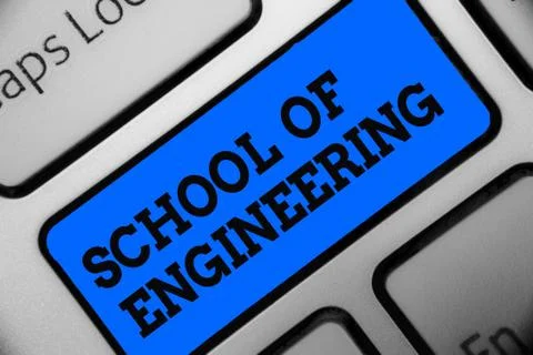 Word writing text School Of Engineering. Business concept for college to stud Stock Illustration