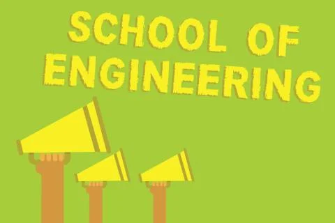 Word writing text School Of Engineering. Business concept for college to stud Stock Illustration