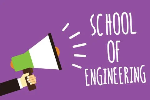 Word writing text School Of Engineering. Business concept for college to stud Stock Illustration