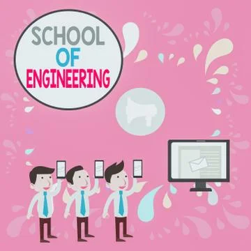 Word writing text School Of Engineering. Business concept for college to study Stock Illustration