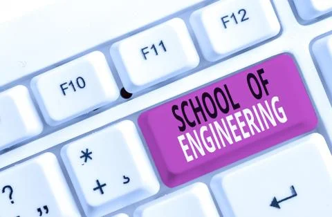 Word writing text School Of Engineering. Business concept for college to study Stock Photos