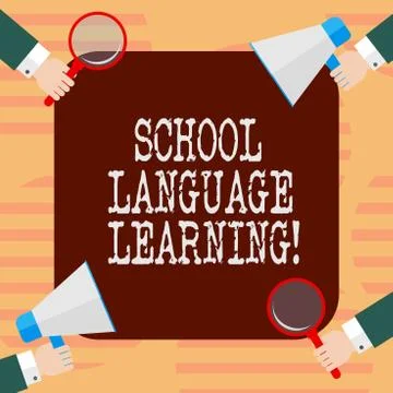 Word writing text School Language Learning. Business concept for school where Stock Illustration