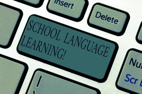 Word writing text School Language Learning. Business concept for school where Foto stock