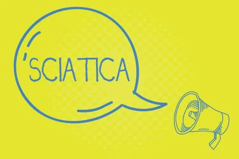 Word writing text Sciatica. Business concept for Pain caused by irritation of Stock Illustration