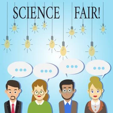 Word writing text Science Fair. Business concept for School competition where Stock Illustration