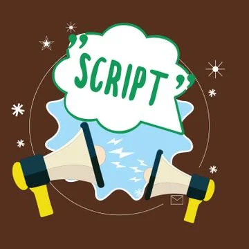 Word writing text Script. Business concept for handwriting as distinct from 스톡 일러스트