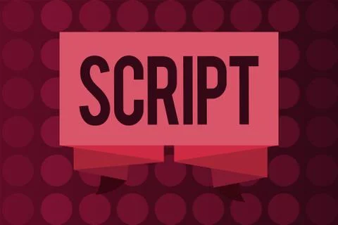 Word writing text Script. Business concept for handwriting as distinct from 스톡 일러스트