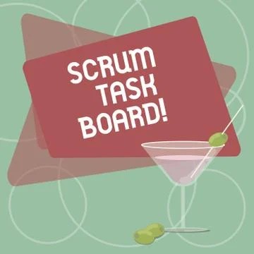 Word writing text Scrum Task Board. Business concept for visual display progress Stock Illustration