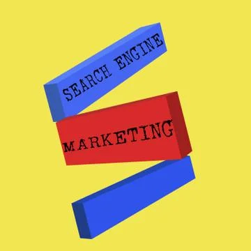 Word writing text Search Engine Marketing. Business concept for promote Website 스톡 일러스트