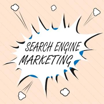 Word writing text Search Engine Marketing. Business concept for promote Website Illustrazione stock