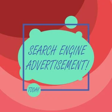 Word writing text Search Engine Advertisement. Business concept for Placing Stock-Illustration