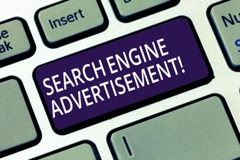 Word writing text Search Engine Advertisement. Business concept for Placing 스톡 사진