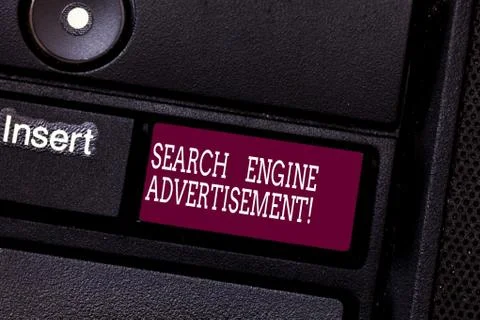 Word writing text Search Engine Advertisement. Business concept for Placing Foto stock