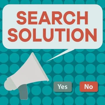 Word writing text Search Solution. Business concept for finding the appropriate Stockillustratie