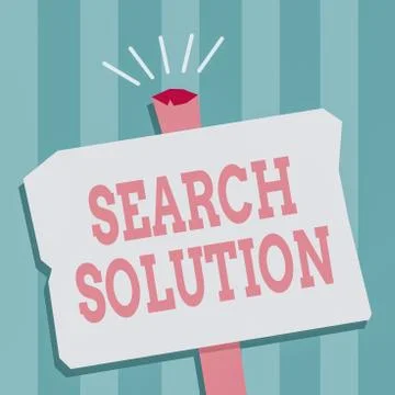 Word writing text Search Solution. Business concept for finding the appropriate Stockillustratie