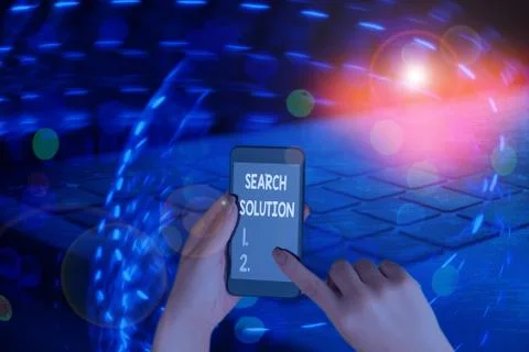 Word writing text Search Solution. Business concept for an action or process of Stock Photos