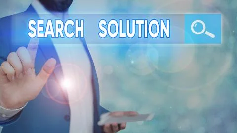 Word writing text Search Solution. Business concept for an action or process of 스톡 사진