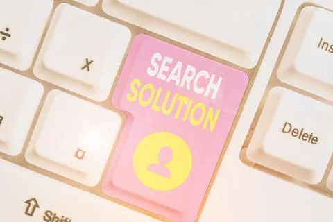 Word writing text Search Solution. Business concept for an action or process of Stock Photos