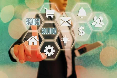 Word writing text Search Solution. Business concept for finding the appropriate Stock Photos