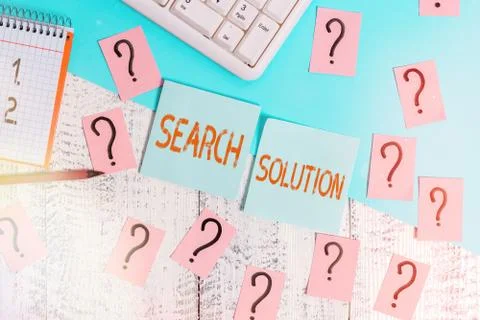 Word writing text Search Solution. Business concept for finding the appropriate Stock Photos
