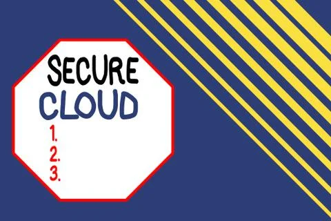 Word writing text Secure Cloud. Business concept for Protect the stored Illustrazione stock