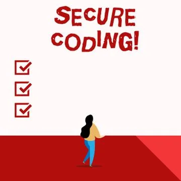 Word writing text Secure Coding. Business concept for Applied to avoid the Stock Illustration
