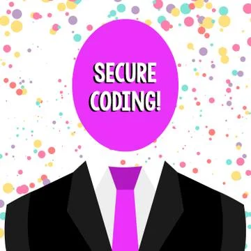 Word writing text Secure Coding. Business concept for Applied to avoid the Stock Illustration