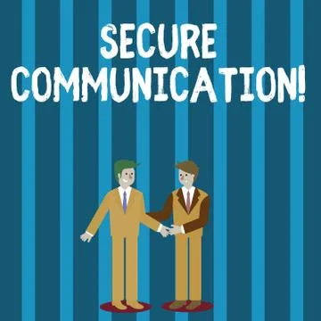 Word writing text Secure Communication. Business concept for preventing Illustrazione stock