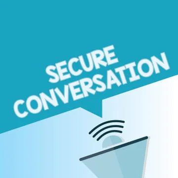 Word writing text Secure Conversation. Business concept for Secured Encrypted Stock Illustration