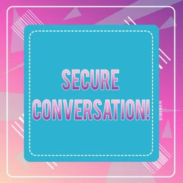 Word writing text Secure Conversation. Business concept for Secured Encrypted 스톡 일러스트