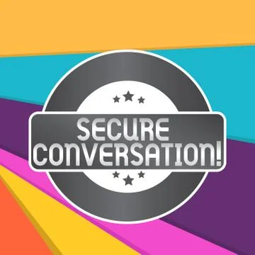 Word writing text Secure Conversation. Business concept for Secured Encrypted Stock Illustration